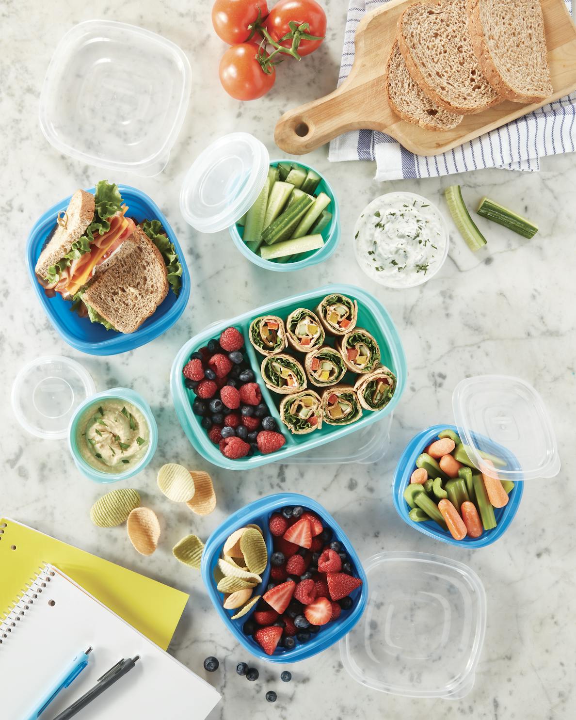 TakeAlongs® Food Storage 2.9 Cup Square Containers, Meal Prep